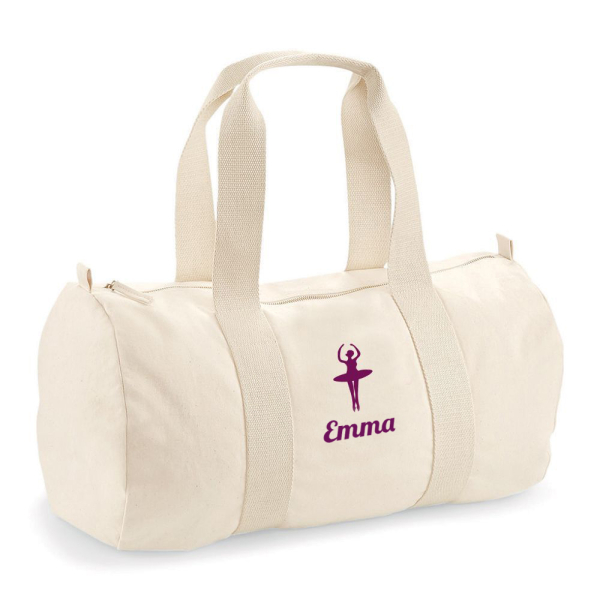 Sports bag printed with a first name and a design
