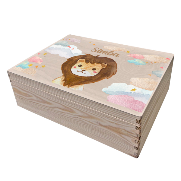 Storage box Clouds and animals