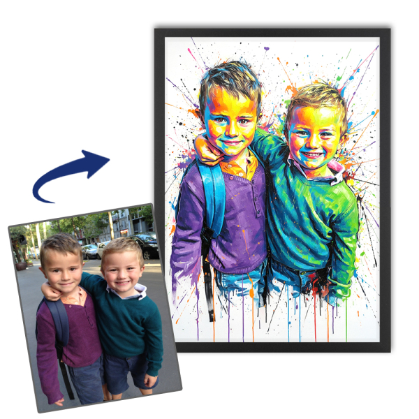 Street art portrait from a photo