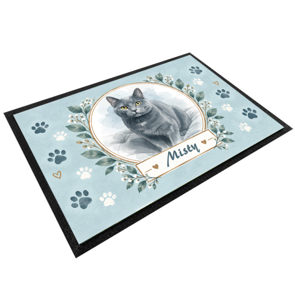 Watercolour pet bowl mat
