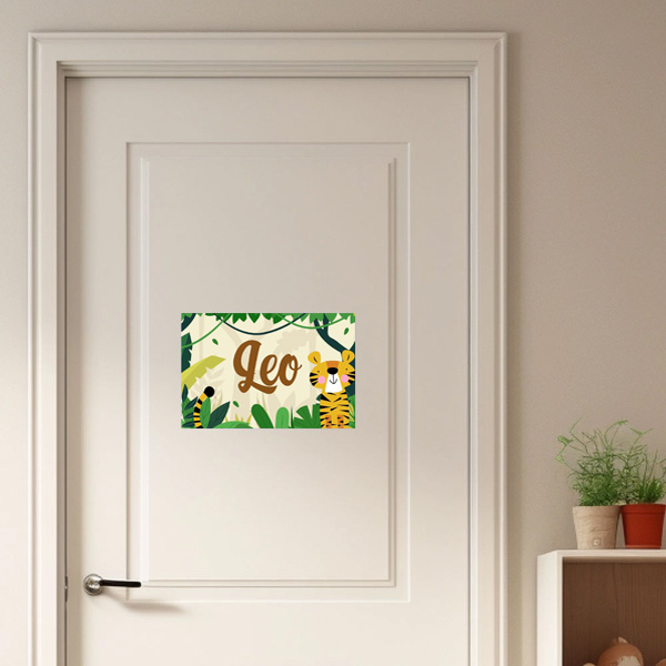 Personalized tiger door plaque with kid's name
