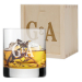 Engraved whisky glass with two initials Engraved whisky glass with two initials