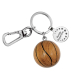 Wooden basketball keyring with personalisation  Wooden basketball keyring with personalisation