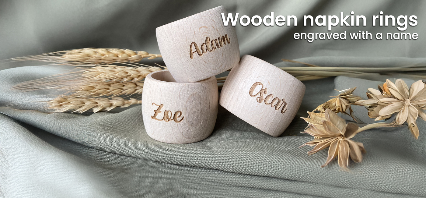 Engraved napkin rings