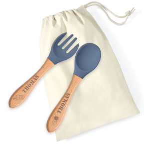 Cosmos cutlery in wood and silicone