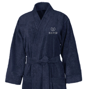 Embroidered Kimono Bathrobe 420gsm