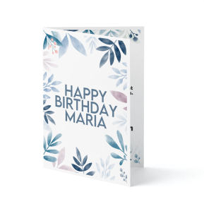 Greeting card Blue flowers