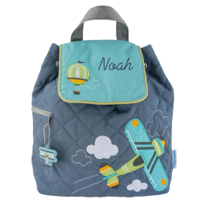 Personalised aeroplane and balloon backpack