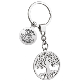 Personalised keyring with tree of life