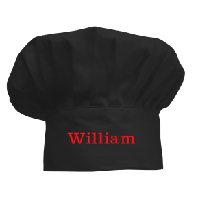 Personalized black chefs hat for children