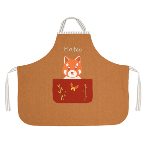 Personalized kids apron Red Panda