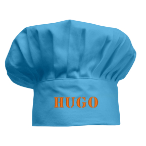 Personalized turquoise chefs hat for children