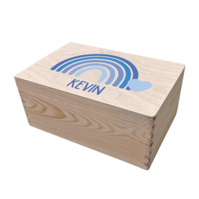 Printed keepsake box with rainbow