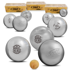 3 sets of 3 personalised obut ptanque boules