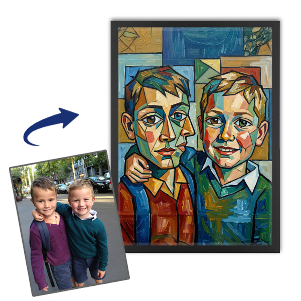 Artistic portrait in a cubist style Artistic portrait in a cubist style