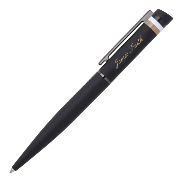 Engraved black Hugo Boss Loop Iconic ballpoint pen