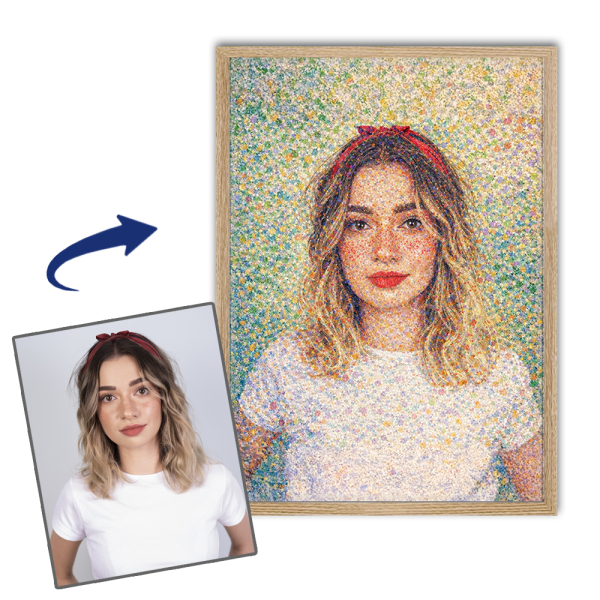 Impressionist-style portrait based on a photo