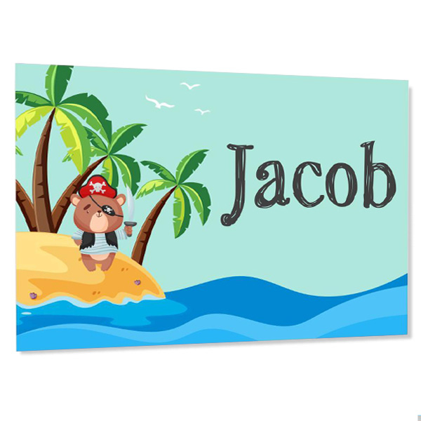 Kids room door sign - Little pirate