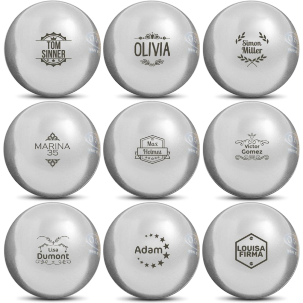 OBUT petanque balls personalised with designs