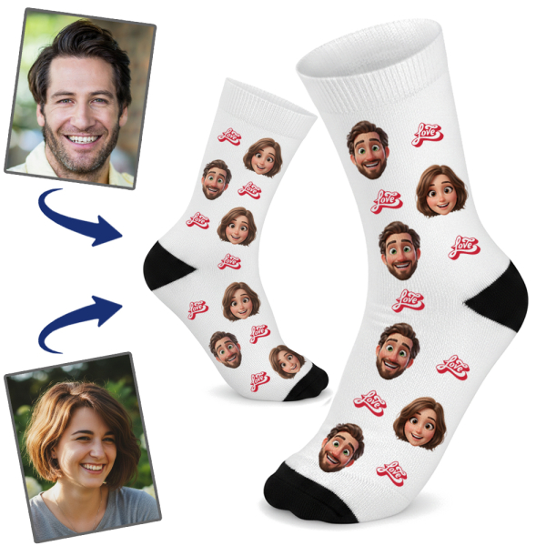 Personalised animation-style socks