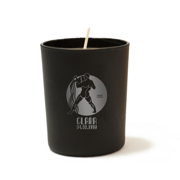 Personalised candle with Zodiac sign