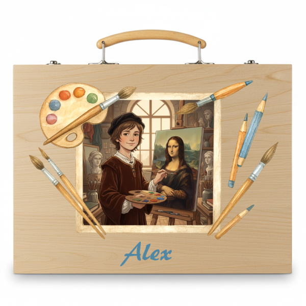 Personalised Leonardo drawing box from a photo Personalised Leonardo drawing box from a photo