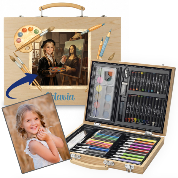 Personalised Leonardo drawing box from a photo Personalised Leonardo drawing box from a photo