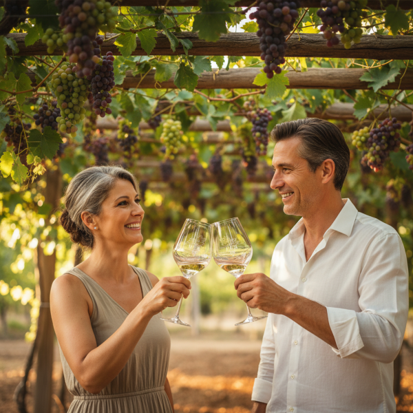 Personalised Tradition gift box with two wine glasses Personalised Tradition gift box with two wine glasses