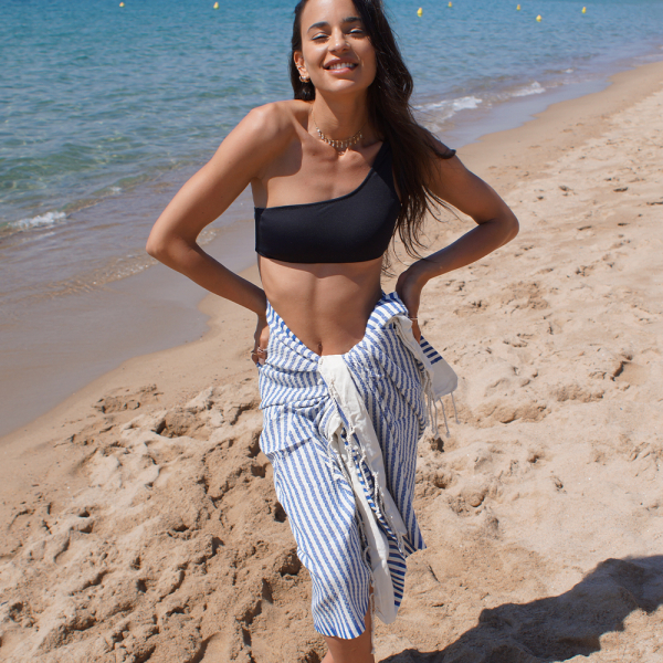 Personalized traditional fouta with stripes