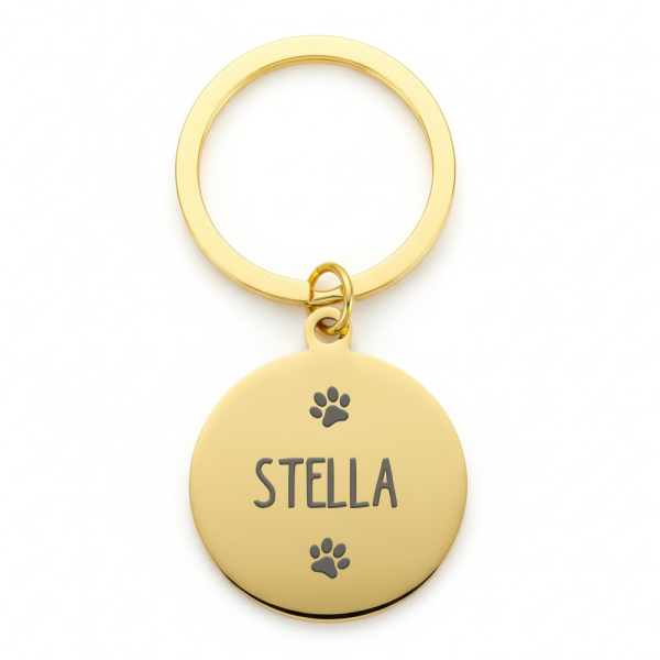 Round Engraved ID Tag for Dogs and Cats