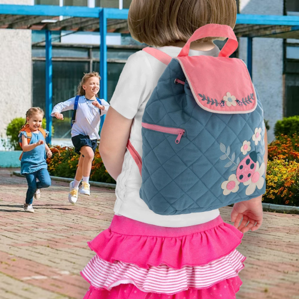 Personalised backpack for little girls ladybird