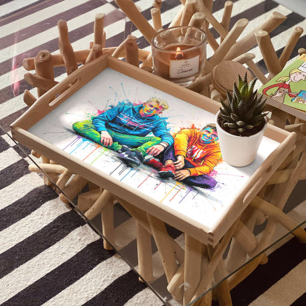 Street art portrait from a photo