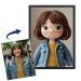 Knitted doll portrait from a photo