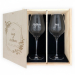 Love gift box with 2 personalised wine glasses Love gift box with 2 personalised wine glasses
