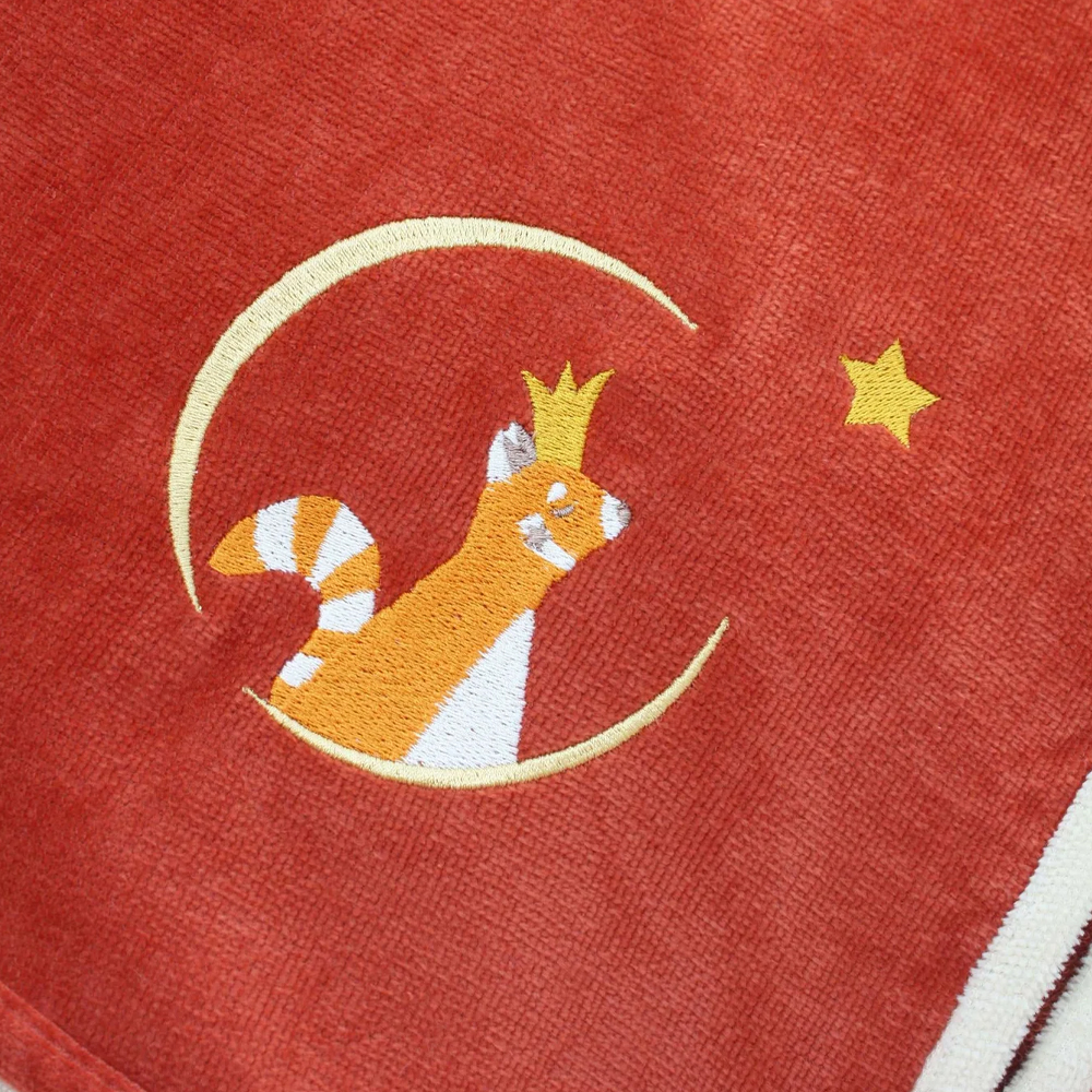 Personalised child bathrobe Red Panda | Embroidered Bath Linen